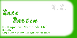 mate martin business card